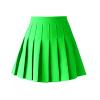 TONCHENGSD Women's High Waist Pleated Mini Skirt Skater Tennis Skirt (Fluorescent Green, XL) view 1