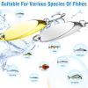 HESTYA 40 Pieces Fishing Lures Spoons Fishing Metal Saltwater Treble Trout Lures Hard Metal Spinner Baits 5 Sizes Casting Spoon Hooks for Salmon Bass (Silver,Gold) view 4