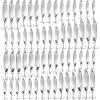 HESTYA 40 Pieces Fishing Lures Spoons Fishing Metal Saltwater Treble Trout Lures Hard Metal Spinner Baits 5 Sizes Casting Spoon Hooks for Salmon Bass (Silver) view 1