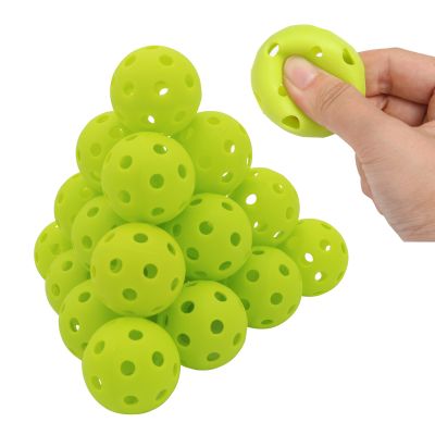 Avesfer Plastic Golf Balls [Anti-Crack] 42mm Soft Training Golf Balls for Swing Practice Golf Balls for Backyard Limited Flight Airflow Hollow at Home Use Indoor Green (20 PCS)