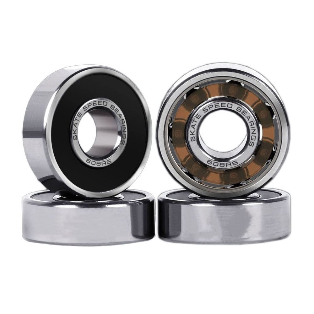 SUOFEILAIMU 8Pcs 608 High Speed Skateboard Bearing 8mm Skate Bearings for Skateboards Inline Roller Skate Scooters