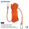 NewDoar Climbing Rope 8(5/16in),10mm (3/8in), High Strength Accessory Cord Rope with 2 Steel Hooks, for Outdoor Rescue Rappelling Rope Down Cliffs ledges Safety Escape Tow Strap Equipment(Orange) view 2