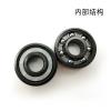 SUOFEILAIMU 8Pcs ABEC-9 608 2RS Inline Roller Skate Wheel Bearing 608 RS Anti Rust Skateboard Ball Bearings 8x22x7mm Shaft (Color : Red) view 4