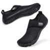 Racqua Mens Womens Water Shoes Quick Dry Barefoot Aqua Swim Shoes Lightweight Fishing Surfing Shoes Diving Pool Hiking Sport Shoes Black 14 Women/13 Men view 4