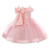 Girls' Special Occasion Dresses Flower Girls Bowknot Dress Bridesmaid Wedding Pageant Party Princess Communion Floral Birthday Gown Pink 18-24 Months view 1