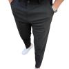 Men's Stretch Dress Pants Solid Business Flat Front Long Pant Classic Fit Lightweight Tapered Chino Trousers (Black,Small) view 1
