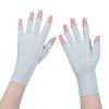 Holiberty Women Sun Protection Fingerless Gloves Summer Silky Cool Thin Cycling Gloves Stretch Touchscreen UV Driving Gloves for Ladies view 1