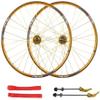 Wheelset 26 Inch Mountain Bike Wheelset,32 Holes Double Wall Cycling Wheels Quick Release Disc Brake Rim Compatible 7 8 9 10 Speed Road Wheel (Color : Yellow, Size : 26 inch) view 1
