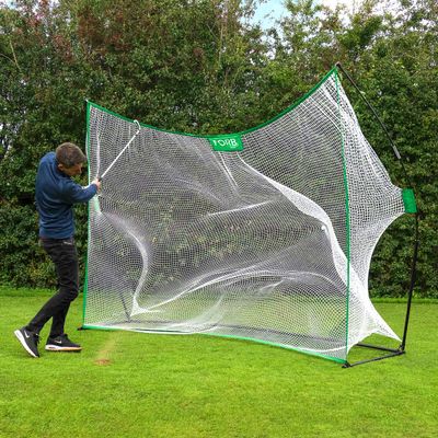 FORB Pro Pop-Up Golf Net Heavy-Duty Golf Practice Net for Home, Backyard & Driving Practice Large Protective Hitting Net with Steel & Fiberglass Frame, Carry Bag Included (10ft x 7ft)