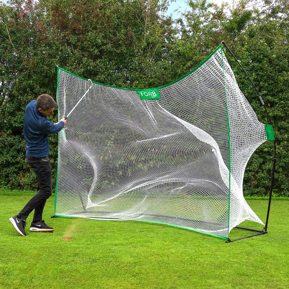 FORB Pro Pop-Up Golf Net Heavy-Duty Golf Practice Net for Home, Backyard & Driving Practice Large Protective Hitting Net with Steel & Fiberglass Frame, Carry Bag Included (10ft x 7ft)