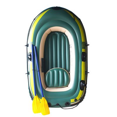 YUEWO Inflatable Boat, PVC Kayak Dinghy Boat 2-3 Person Hickened Fishing Raft Boat with 2 Paddles for Touring Water Sports (2-Person)