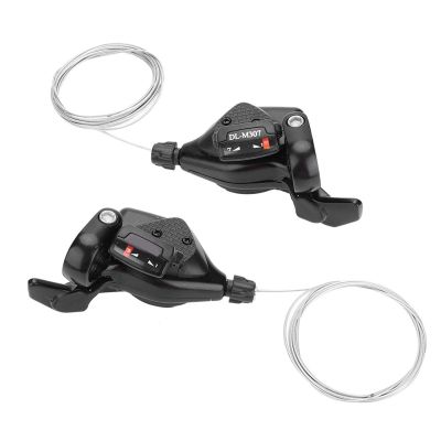Pilipane Bikes Shifter Levers, 1 Pair Triple Speed Bikes Gear Shifter Derailleur with Shifter Cable Left/Right Shifter Bikes Parts, Bikes Commuter Bikes Folding Bikes Gear Grip Shifter with Grips