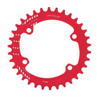 Aluminium Alloy 96MM Narrow Wide Chainring Single Chain Ring,Round Oval Chainring,Sprocket Bolts for Road Bikes,for M6000 M7000 M8000(34T-red), Round Oval Chainring,Aluminium Alloy 96MM Narrow Wc