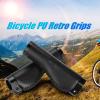 Pu Leather Mountain Bike Handlebar Grips,Bike Handle Grips,Lockable Bike Grips,Specialized Replacement Bike Grips, for Mountain,Beach Cruiser,Scooter,Folding Bike(Black), Bike Handle Grips,Pu Lea view 3