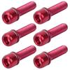 6 Pcs M5x18mm Steel Bikes Stem Bolts with Spacer Steel Bikes Steering Handlebar Parts for Cycling Bikes (Red), Bikes Stem Screw, Bikes Stem Screw, 6 Pcs M5x18mm Steel Bikes StBmx view 1