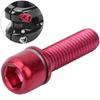 6 Pcs M5x18mm Steel Bikes Stem Bolts with Spacer Steel Bikes Steering Handlebar Parts for Cycling Bikes (Red), Bikes Stem Screw, Bikes Stem Screw, 6 Pcs M5x18mm Steel Bikes StBmx view 3