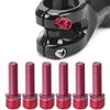 6 Pcs M5x18mm Steel Bikes Stem Bolts with Spacer Steel Bikes Steering Handlebar Parts for Cycling Bikes (Red), Bikes Stem Screw, Bikes Stem Screw, 6 Pcs M5x18mm Steel Bikes StBmx view 4
