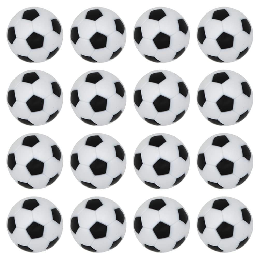 BQSPT 32mm Foosball Balls Foose Balls Table Soccer Game Replacement Foosballs 16pcs,Foosball Official 32mm Mini Table Footballs Ball Accessory Black(16 Pack)