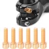 6 Pcs M5x18mm Steel Bikes Stem Bolts with Spacer Steel Bikes Steering Handlebar Parts for Cycling Bikes (Gold), Bikes Stem Screw, Bikes Stem Screw, 6 Pcs M5x18mm Steel Bikes StBm view 4