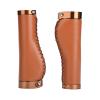 Pu Leather Mountain Bike Handlebar Grips,Bike Handle Grips,Lockable Bike Grips,Specialized Replacement Bike Grips, for Mountain,Beach Cruiser,Scooter,Folding Bike(Brown), Bike Handle Grips,Pu Le view 1