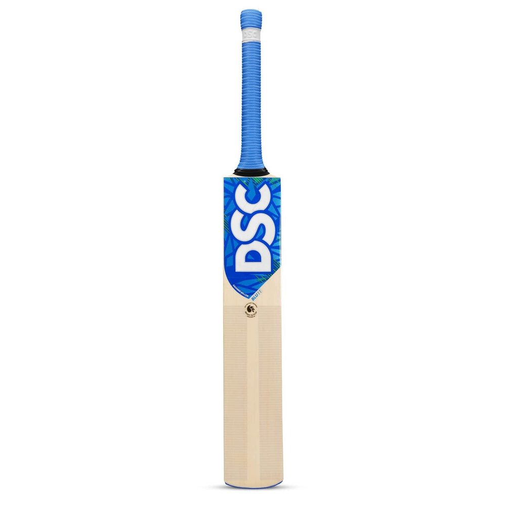 DSC BLU 11 Kashmir Willow Cricket Bat 2023 | Color: Beige | Size: 4 | Materail: Wood | Massive Edges | Exquisite Balance | Crosswave Tape on Edges | Monstrous Hitting Area | Extended Power Zone