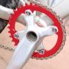 Aluminium Alloy 96MM Narrow Wide Chainring Single Chain Ring,Round Oval Chainring,Sprocket Bolts for Road Bikes,for M6000 M7000 M8000(36T-red), Round Oval Chainring,Aluminium Alloy 96MM Narrow Wc view 2