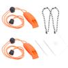 Eco-Fused 2X Survival Whistle and 2X Signal Mirror - Outdoor Survival Kit Rescue Flash Mirror - Clip-on Whistle with Lanyard - Backpacking, Camping, Marine Use, Outdoor Activities view 1