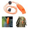 Eco-Fused 2X Survival Whistle and 2X Signal Mirror - Outdoor Survival Kit Rescue Flash Mirror - Clip-on Whistle with Lanyard - Backpacking, Camping, Marine Use, Outdoor Activities view 3