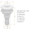 Boat Thru Hull Fitting Boat Through Hull Connector 3/4in ABS Plastic Hose Coupling Drain Outlet Accessory Boat Water Drain Boats Fitting(White) view 3