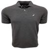 Nautica Mens Short Sleeve Solid Cotton Pique Polo Shirt (Medium, Charcoal Heather) view 1