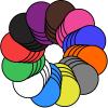 Mototo 48 Pieces Foldable Flying Disc Fans with Bag Folding Pocket Toy Set for Kids Fun Birthday Party Favors Summer Outdoor Activity Game Halloween Christmas, 12 Colors view 1