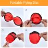 Mototo 30 Pieces Foldable Flying Disc Fans with Bag Folding Pocket Toy Set for Kids Fun Birthday Party Favors Summer Outdoor Activity Game Halloween Christmas, 5 Colors (8 inches) view 4