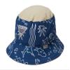 Columbia Youth Unisex PFG Bucket Hat, Carbon Marlin Shores/Ancient Fossil, Large/X-Large view 1