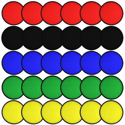 Mototo 30 Pieces Foldable Flying Disc Fans with Bag Folding Pocket Toy Set for Kids Fun Birthday Party Favors Summer Outdoor Activity Game Halloween Christmas, 5 Colors (10 inches)