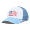 Columbia Unisex PFG Patch Dad Cap, White/Carbon/Fish Star Flag, One Size view 1