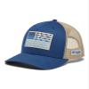 Columbia Unisex Unisex PFG Fish Flag Mesh Snap Back Hat, Carbon/Ancient Fossil, One Size view 1