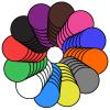 Mototo 72 Pieces Foldable Flying Disc Fans with Bag Folding Pocket Toy Set for Kids Fun Birthday Party Favors Summer Outdoor Activity Game Halloween Christmas, 12 Colors view 1