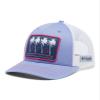 Columbia Women's PFG Mesh Ball Cap, Violet Sea/PFG Las Palmas, One Size view 1
