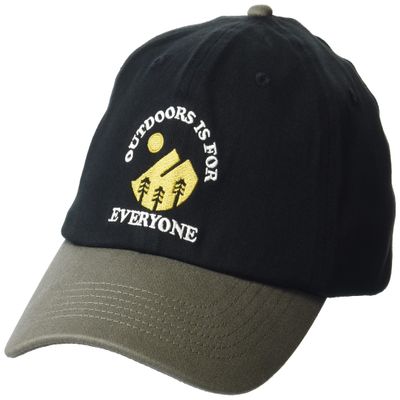 Columbia Unisex Embroidered Dad Cap, Black/Stone Green/Outdoors Everyone, One Size