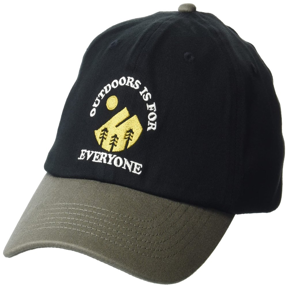 Columbia Unisex Embroidered Dad Cap, Black/Stone Green/Outdoors Everyone, One Size