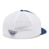 Columbia Unisex PFG Leather Fish Flag Mesh Ball Cap, Carbon/White, L/XL view 2