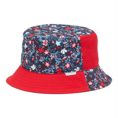 Columbia Youth Unisex Bucket Hat, Nocturnal Mini-Biscus/Red Lily, Small/Medium