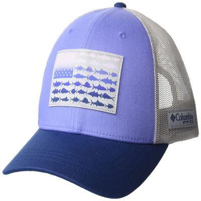 Columbia Women's PFG Fish Flag Snap Back, Violet Sea/Cool Grey/Fish Flag, One Size