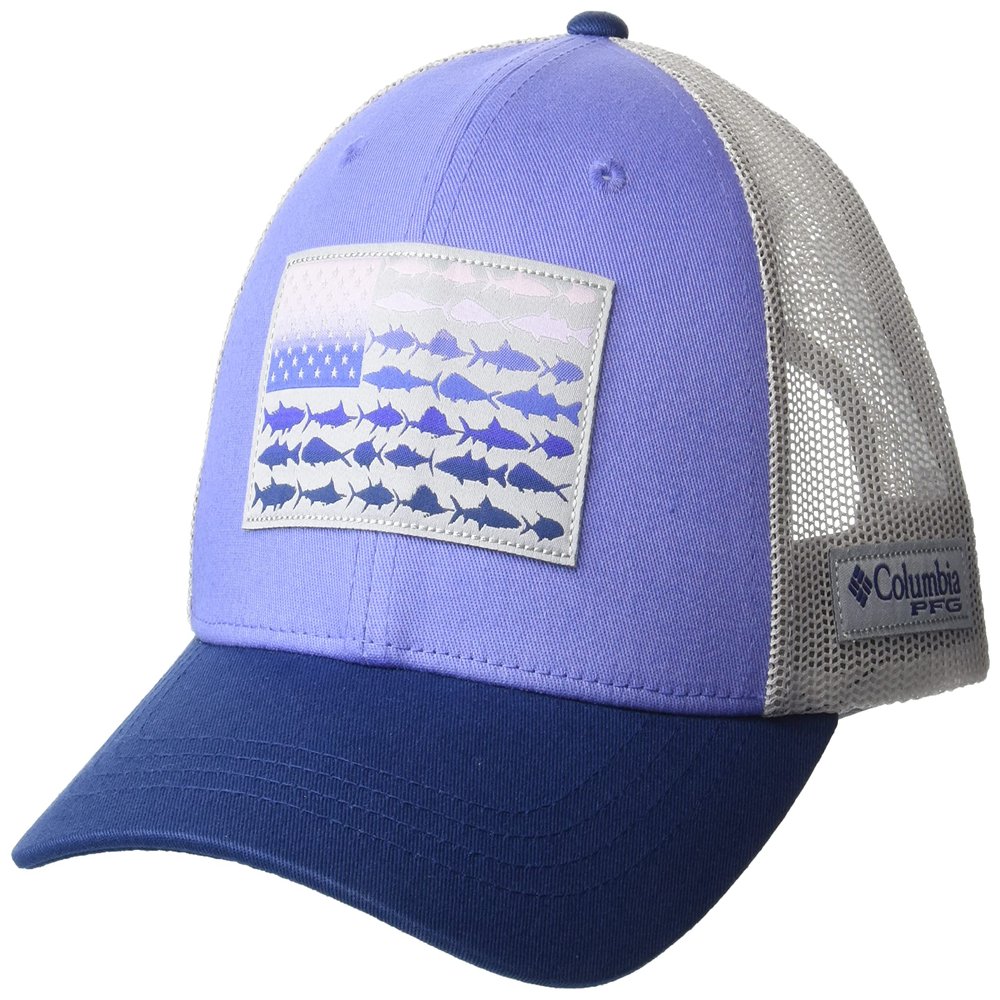 Columbia Women's PFG Fish Flag Snap Back, Violet Sea/Cool Grey/Fish Flag, One Size
