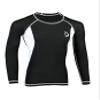 Deckra Mens Compression Tights Under Base Layer Skin Fit Armour Tight Pants + Shirts Set (Black-White, XX-Large) view 2