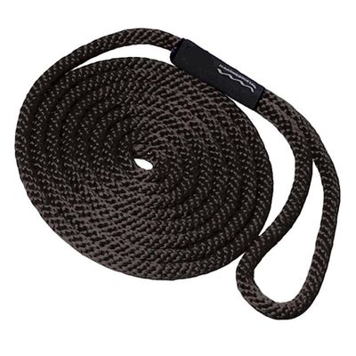 T-H Marine Premium MFP Floating Dock line with Spliced Eye and Chafe Guard - 3/8" x 15' (Black)