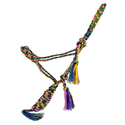Showman Rainbow Woven Nylon Mule Tape Halter w/Lead