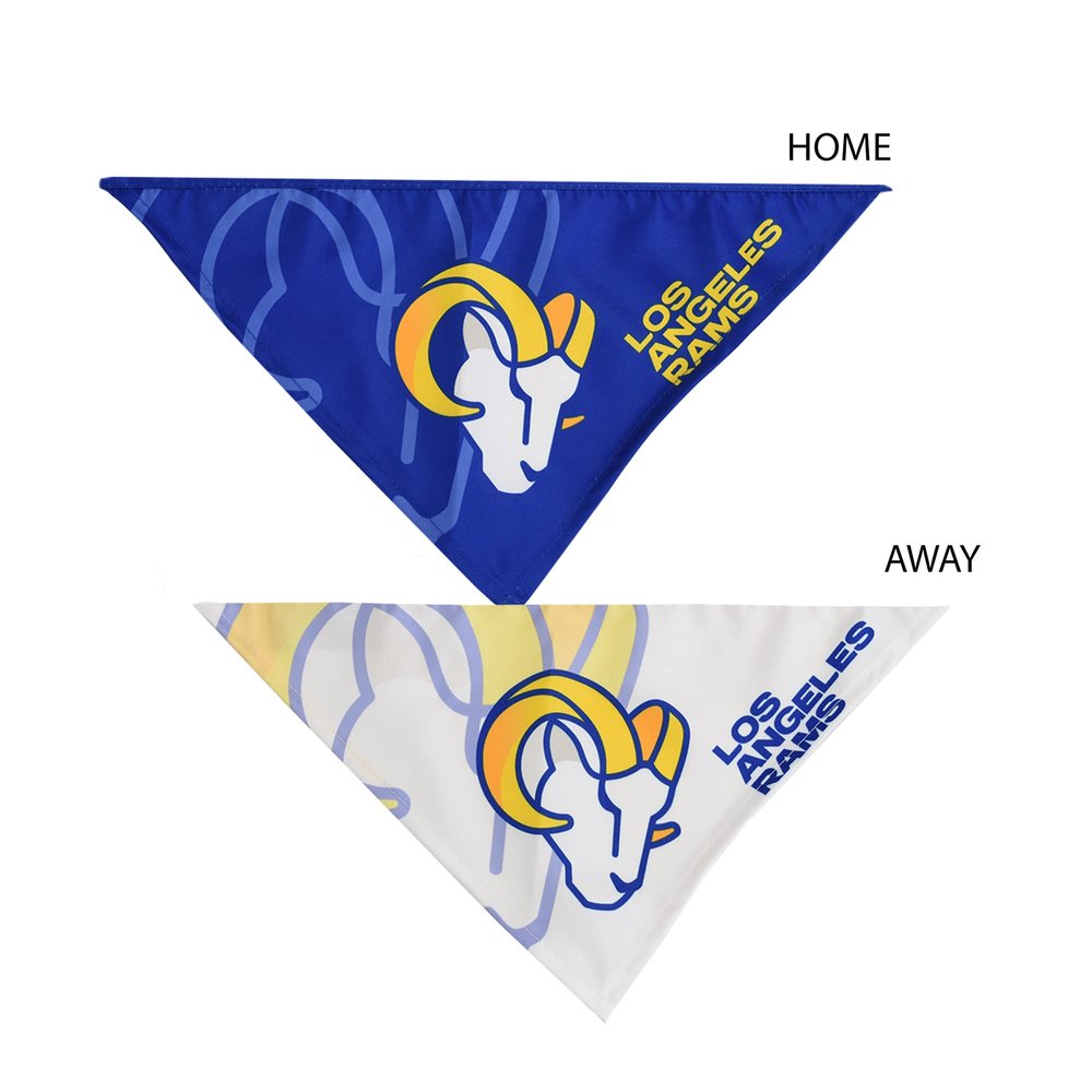 Littlearth Unisex-Adult NFL Los Angeles Rams Home and Away Pet Bandana Set, Team Color, Small