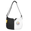 Littlearth NFL Pittsburgh Steelers Pebble Split Hobo, Team Color, One Size view 1