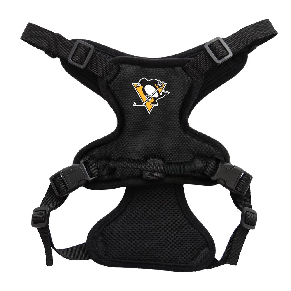 Littlearth NHL Pittsburgh Penguins Pet Front Clip Harness, Team Color, X-Small